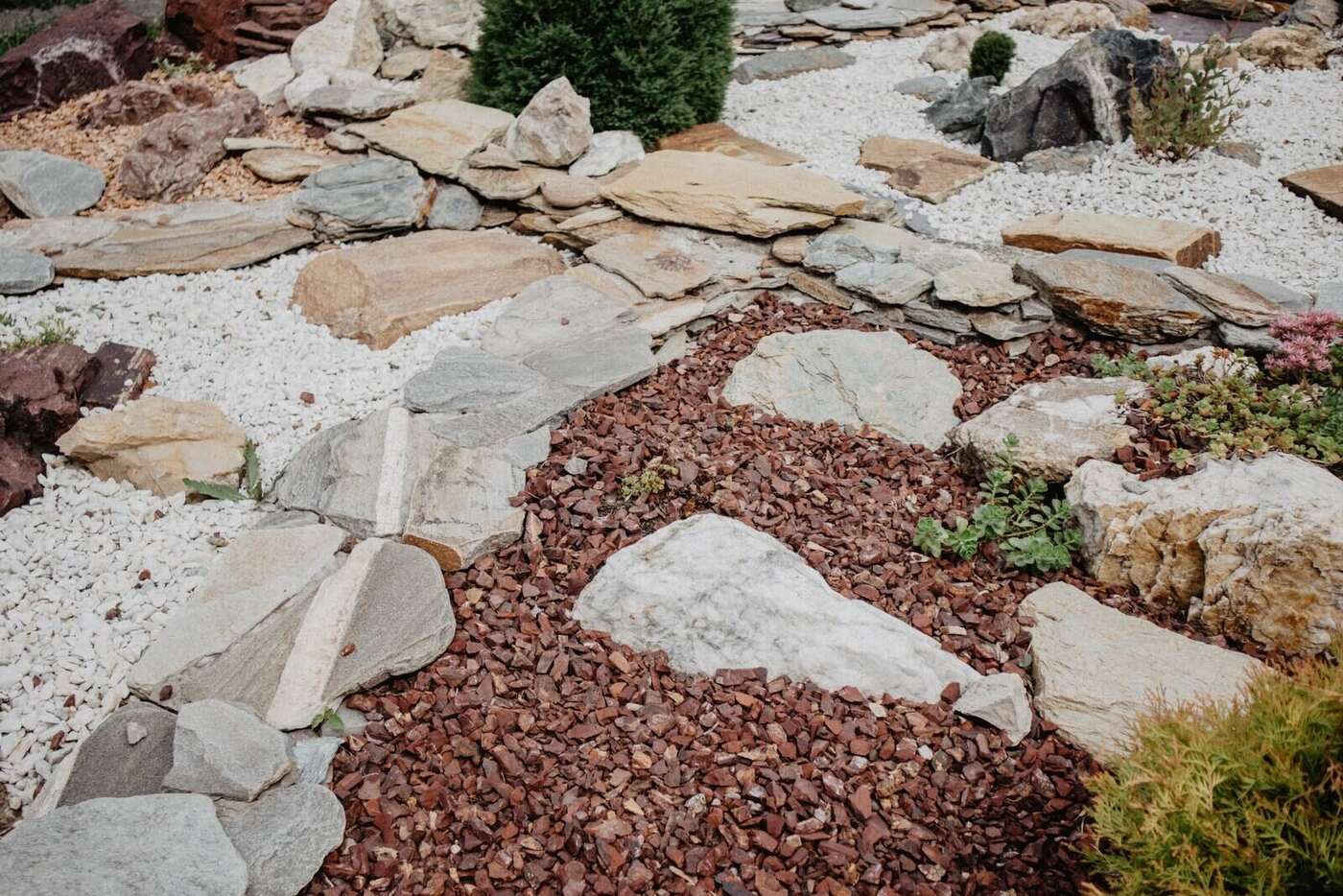 Flagstone patio installation